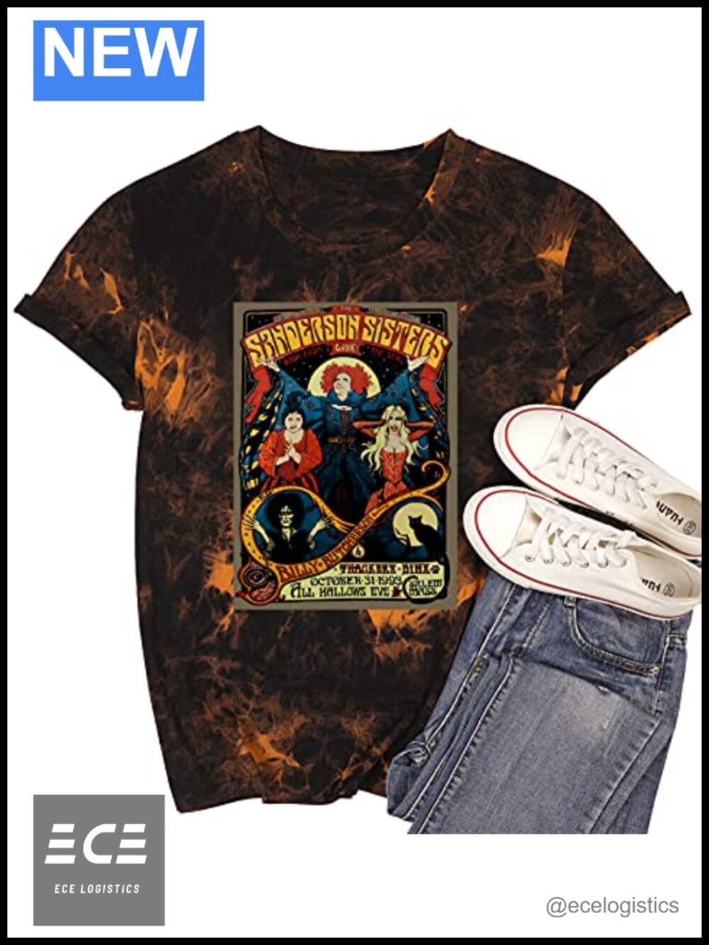 Hocus Pocus T-Shirt Women Sanderson Sisters Halloween Tee Casual Short Sleeve